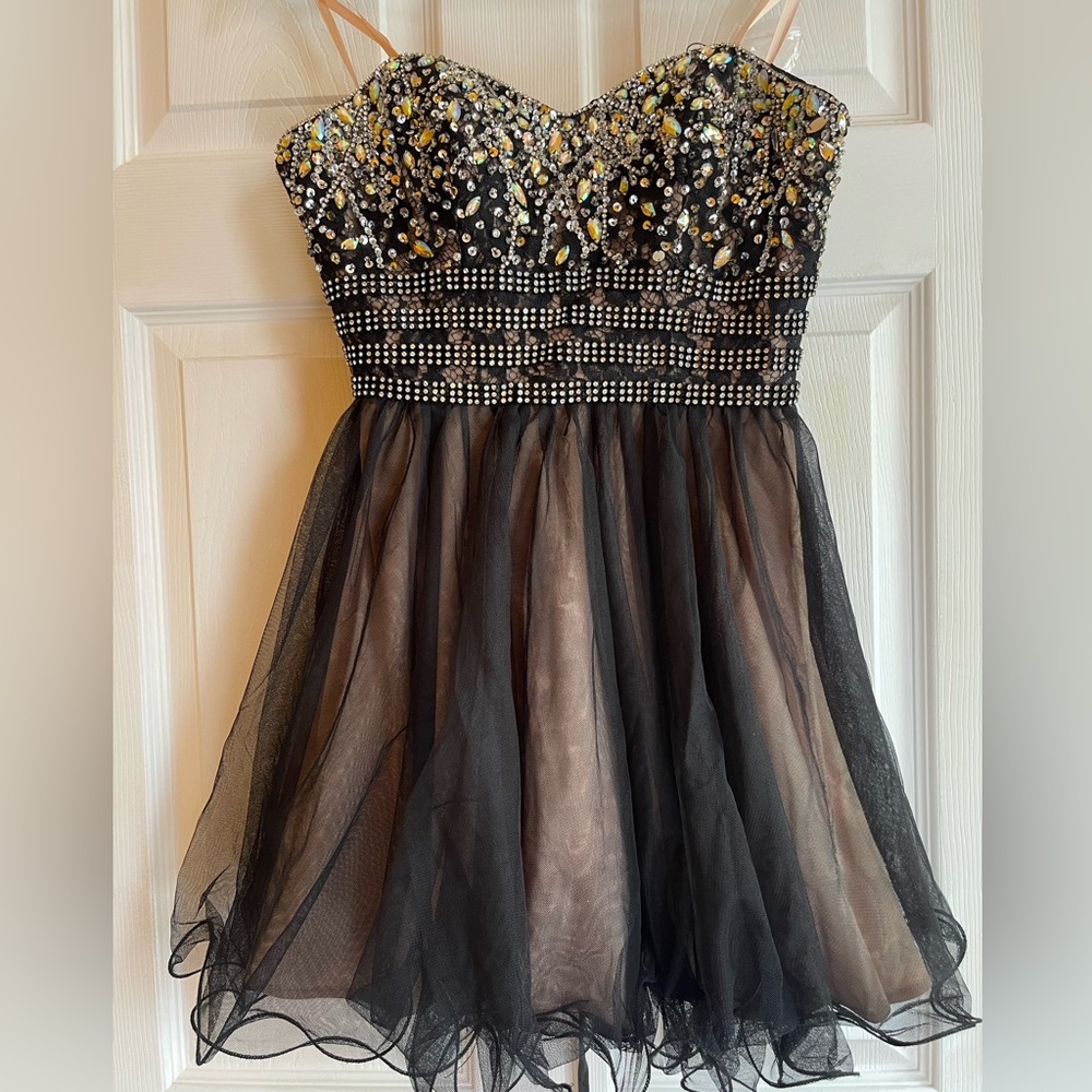 Chic Black and Gold junior Formal Dress for a special occasions , prom